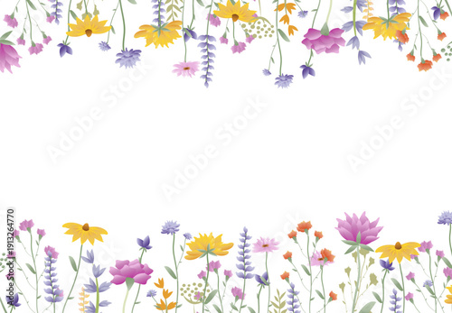 Spring Poster Banners With Spring Flowers