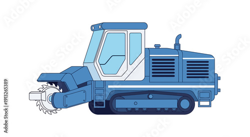 Heavy Duty Tracked Excavator With Rotary Saw Attachment For Industrial Work