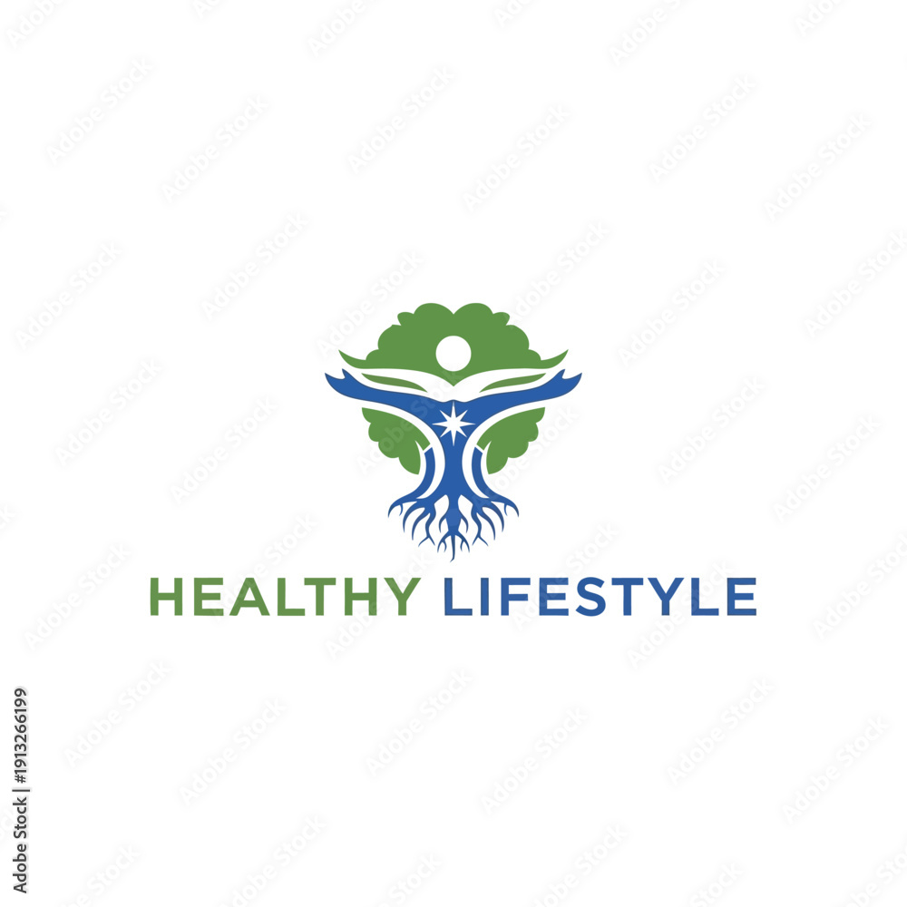 Fototapeta premium Embracing Healthy Lifestyle Concepts with Nature Elements