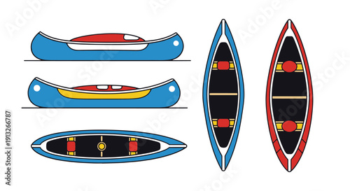 Canoe Line art creative smooth modern illustration