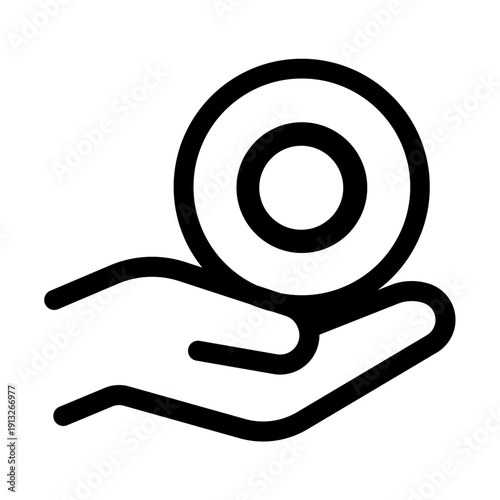 手の上のOKマークのアイコン（承認・合格）