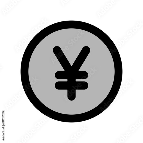 円マークの硬貨アイコン　支出・収入など