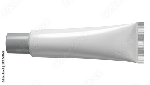 Fotografija Generic white squeeze tube packaging with gray cap for cosmetics or pharmaceutic