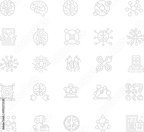 Blockchain technology and digital circuit nodes vector set.