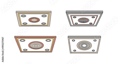 Ceiling Line art soft tone abstract vector