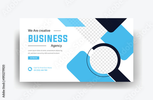we are creative business agency youtube thumbnail design, corporate business thumbnail design, web banner 