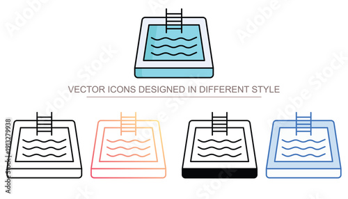 Swimming Pool Icon Set