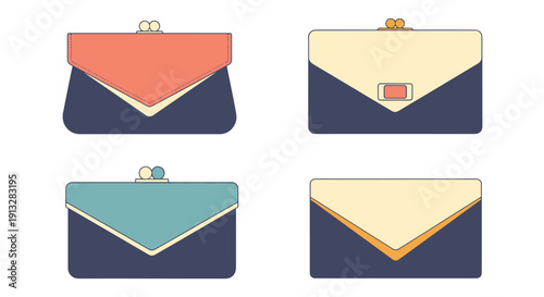 Clutch Line art abstract elegant tone illustration