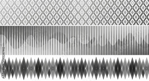 Black and White Geometric Patterns, Abstract Backgrounds, Modern Designs