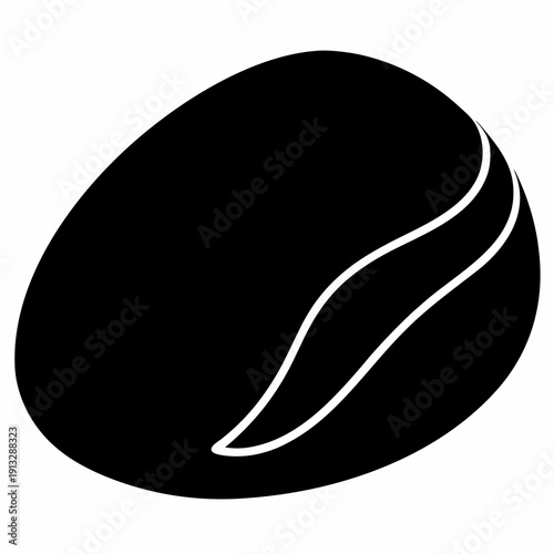 A black and white drawing of a seed