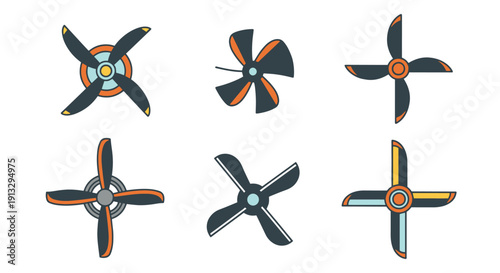 Drone Propeller Line modern abstract tone vector