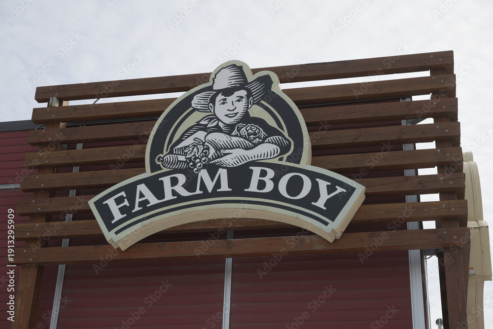Fototapeta premium logo sign outside Farm Boy located at 1005 Lake Shore Blvd E (at Leslie St), Toronto