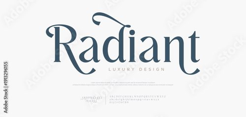 Elegant luxury logo alphabet letters font. Typography luxury classic lettering serif fonts decorative vintage retro logos and number. vector illustration
