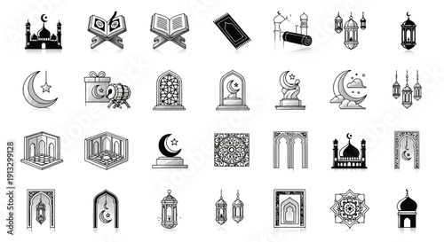 Black vector illustration set of different silhouettes of kitchen tools, utensils, and knives icons for food and house design collection