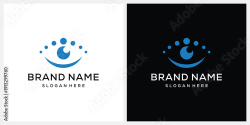 Creative eye vision logo design inspiration
