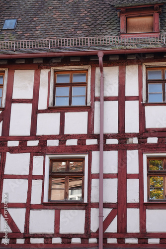 Traditional Half-Timbered House in Nuremberg, Germany.