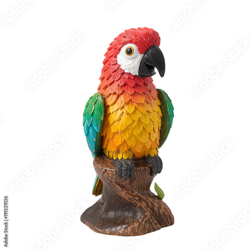 Colorful Parrot in Close-Up View Showing Feathers and Details in Natural Light