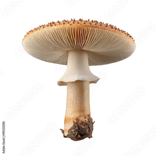 Fungi With a Wide Cap and Gills Seen in a Close-Up View in a Natural Setting ...