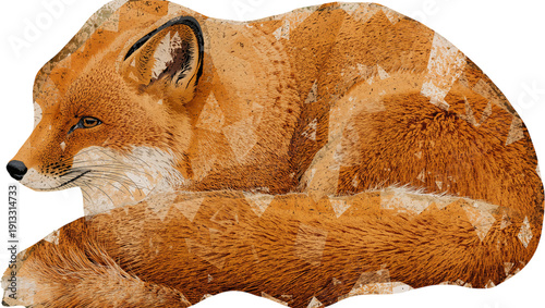 Red Fox Resting Under Warm Sunlight in a Natural Setting During the Day
