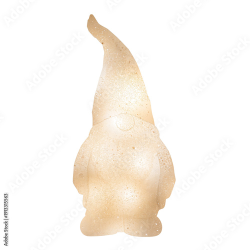 Lighted Gnome Decoration for Home in Cozy Setting During Evening Hours in Fall