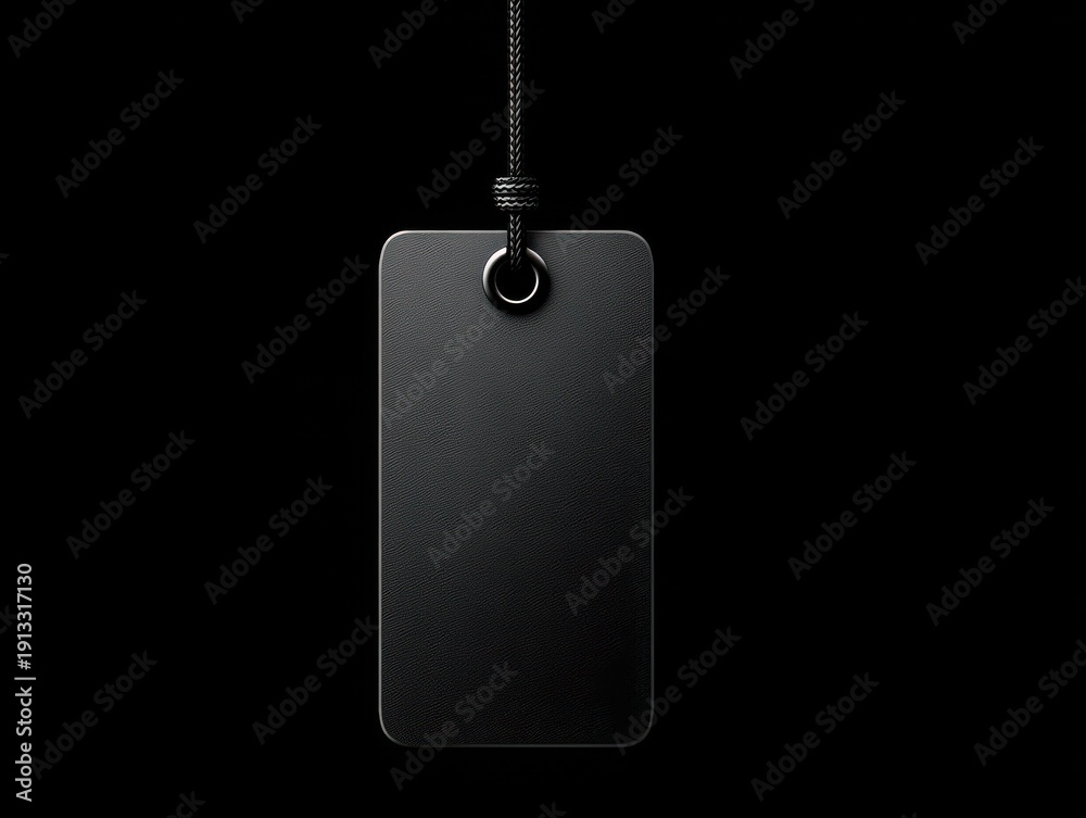 Fototapeta premium brand tag isolated on a black background