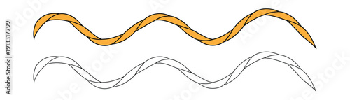 Set of rope icon, vetor symbol collection. Vintage knot and thread design. Flat style rope icon concept website graphic design. Vector illustration.