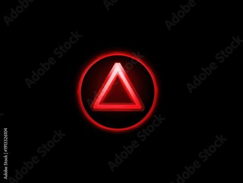 Free Download red alert symbol isolated on a black background - GFXLoad