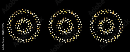 Gold star confetti background, golden sparkle pattern