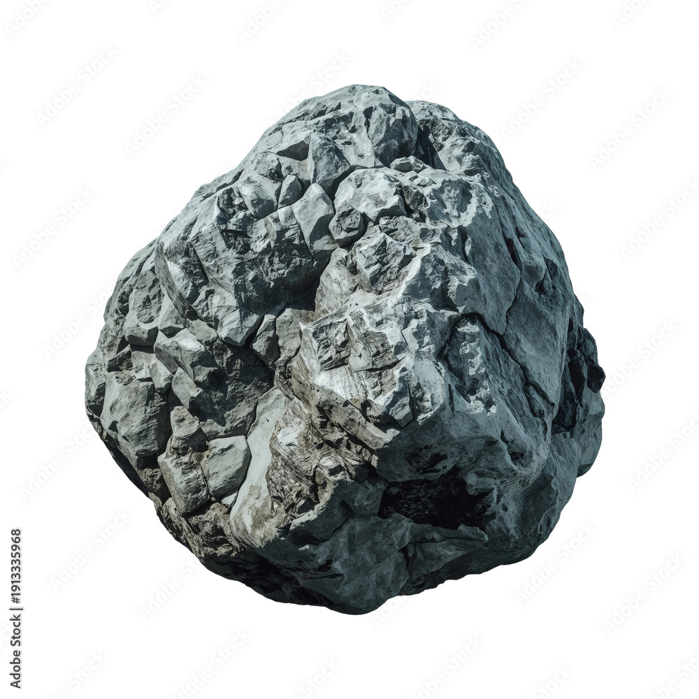 Obraz premium Large Red Rock on White Background Showing Rough Texture and Unique Patterns