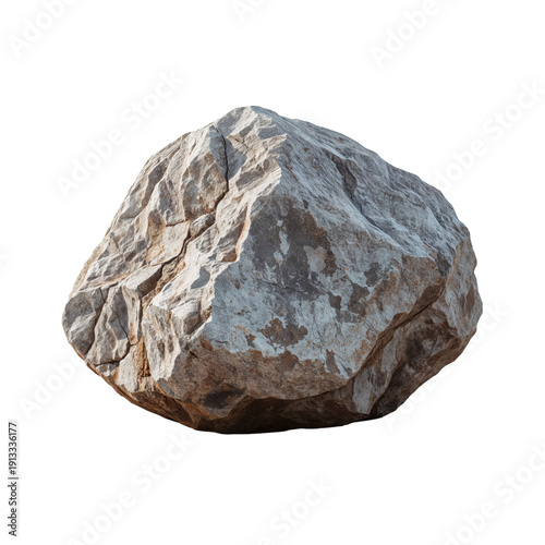 Large Rock With Rough Texture and Irregular Shape Located Outdoors in Daylight