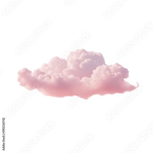 Soft Pink Cloud Floating in a Clear Sky During Daylight Hours