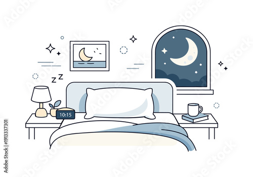 Serene Sleep Sanctuary. Sleep hygiene and rest