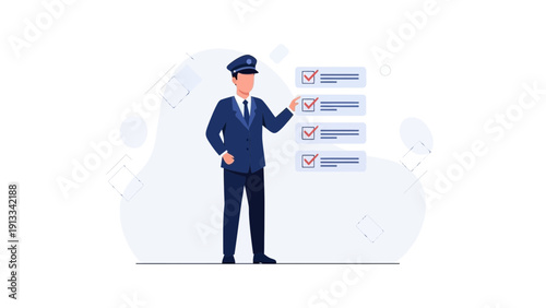 Security Guard Checking Checklist | Task Management Concept
