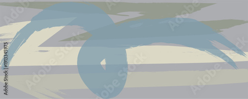 Urban abstract vector texture with hand drawn brush strokes.Minimal abstract wavy background in earth tone colors for web and branding .Curved Dry Brush Stroke . Looped brush line . Vector 