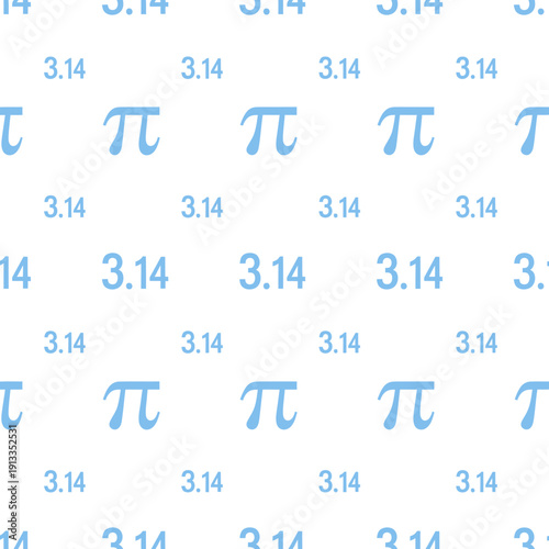 Mathematical symbols and numbers on white background  pi and 314 numbers