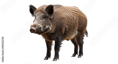 warthog isolated on white background, png