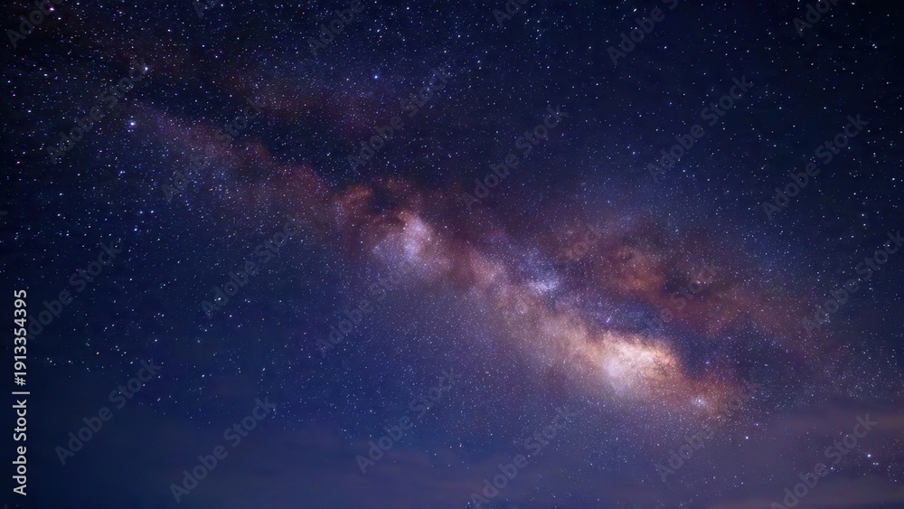 Fototapeta premium Milky Way Galaxy in a Dark Night Sky