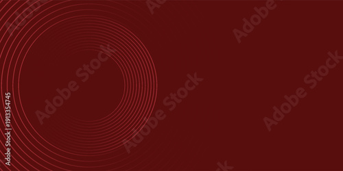 Abstract red background with glowing curve lines. Modern shiny red gradient geometric circle lines pattern. Futuristic concept. Suit for banner, brochure, poster, presentation, cover, website