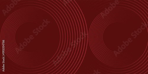 Abstract red background with glowing curve lines. Modern shiny red gradient geometric circle lines pattern. Futuristic concept. Suit for banner, brochure, poster, presentation, cover, website