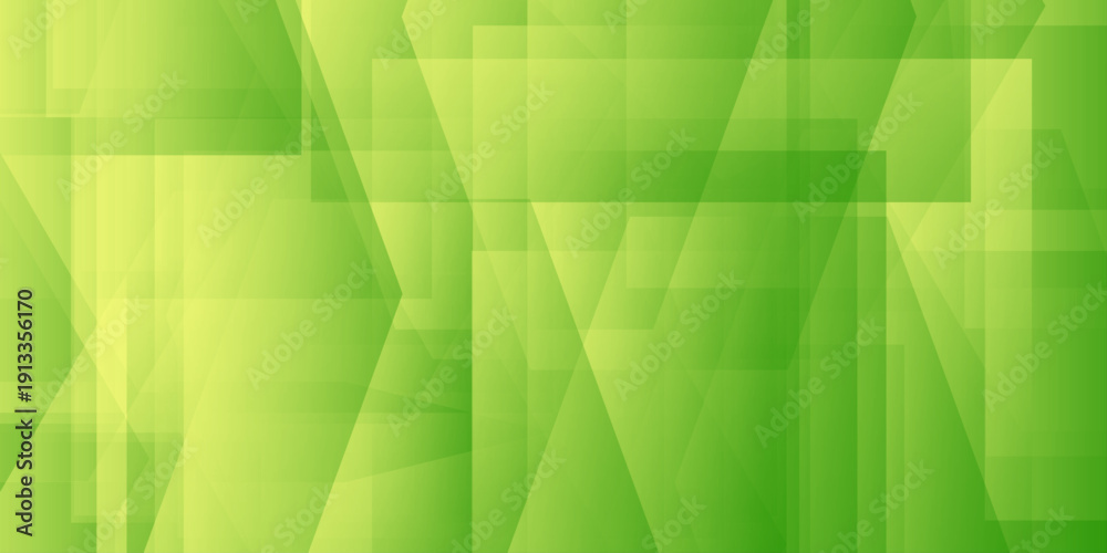 Obraz premium abstract lime green geometric background with overlapping sharp transparent shapes and vibrant nature digital gradient