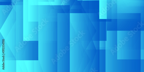 abstract blue geometric background with overlapping sharp transparent shapes and vibrant cyan digital gradient pattern