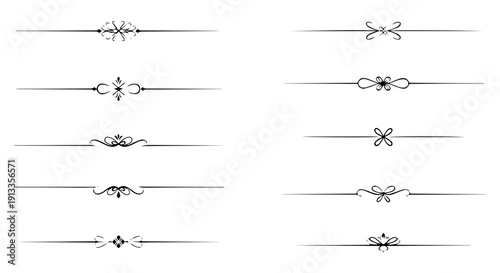 Elegant decorative dividers for certificates and documents