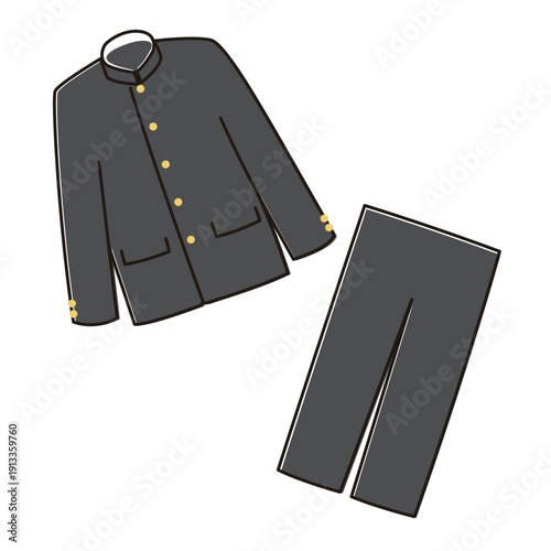 男の子　制服　イラスト