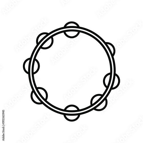 A geometric diagram of a circular shape with evenly spaced protruding loops and nodes