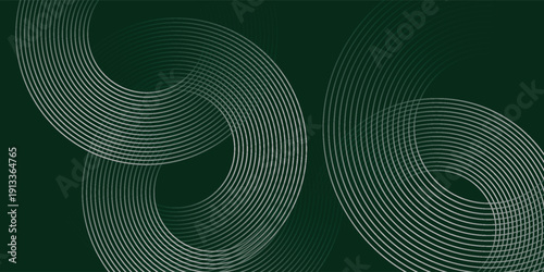 Dark green abstract background with diagonal rounded lines. Geometric stripe line art design. Simple geometric pattern. Modern graphic element. vector eps10