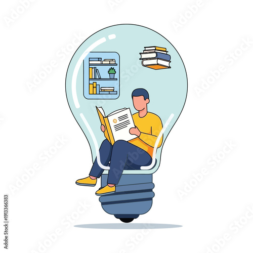 Minimalist white background with a subtle curved purple line design