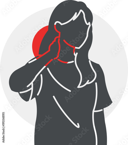 Postural problem in women causing neck pain