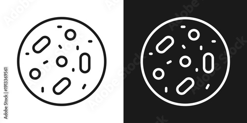 Pathogen and microorganism line icon. Symbol of bacteria, virus or parasite for infection, microbiology and healthcare.