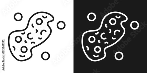 Bacteria line icon. Microorganism symbol representing infection and disease for medical, healthcare