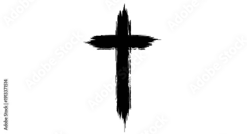 Simple black cross symbol on white background.